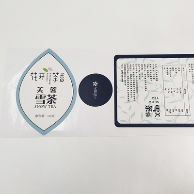 봅프는 CMYK 광택이 나는 비닐 스티커지에 니스를 칠하는 화장용 브랜드를 방수 처리합니다